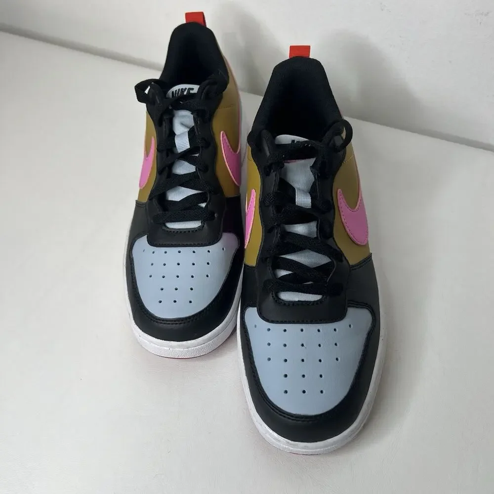 Nike Court Borough Low Multi Color Pink Swoosh Sneakers Size Women’s 8–8.5 - Y7